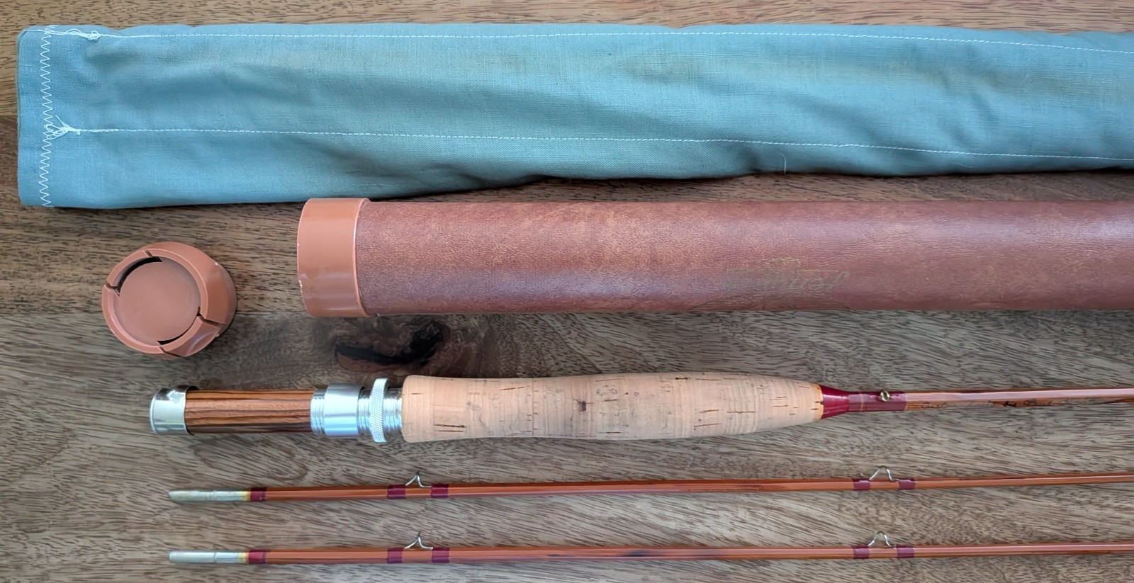 Paul Hightower Bamboo Fly Rod – 7 ft 9 in for 6 wt – Two Piece w/2 Tips – MINT!