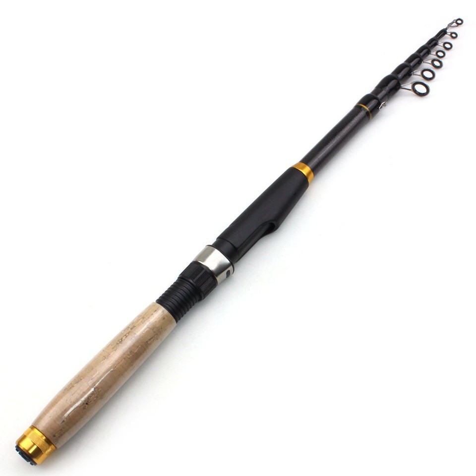 1.8M-3.6M Spinning Fishing Rod Carbon Fiber Telescopic Pole Fresh Saltwater Rod