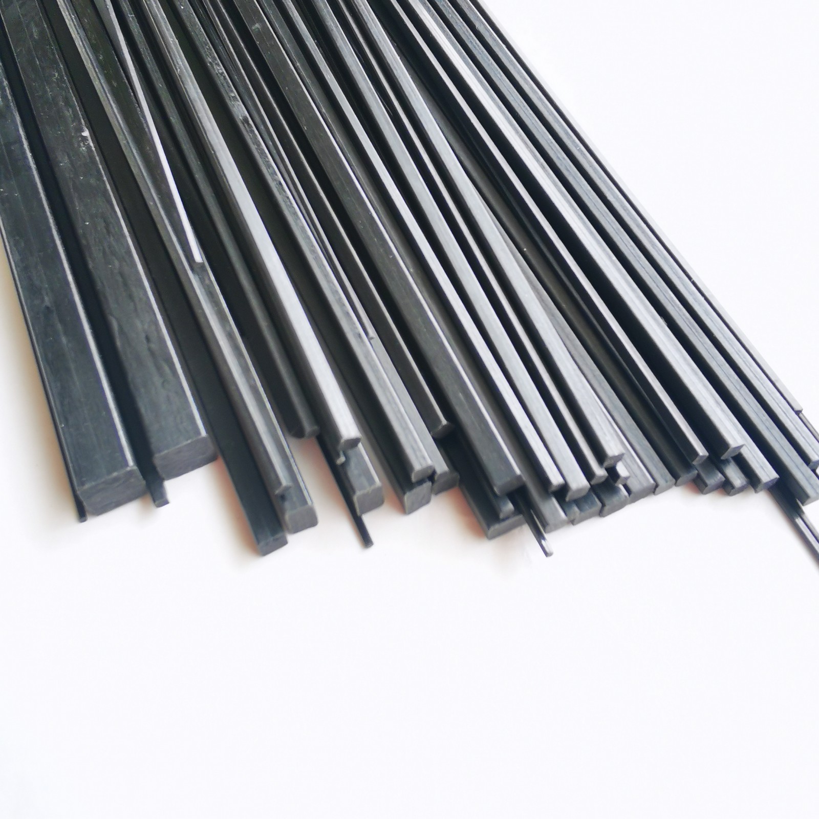 Pultruded Carbon Fiber Rods 500mm Lengths 1, 2, 3, 5, 6, 8, 10mm Square Bar Rod