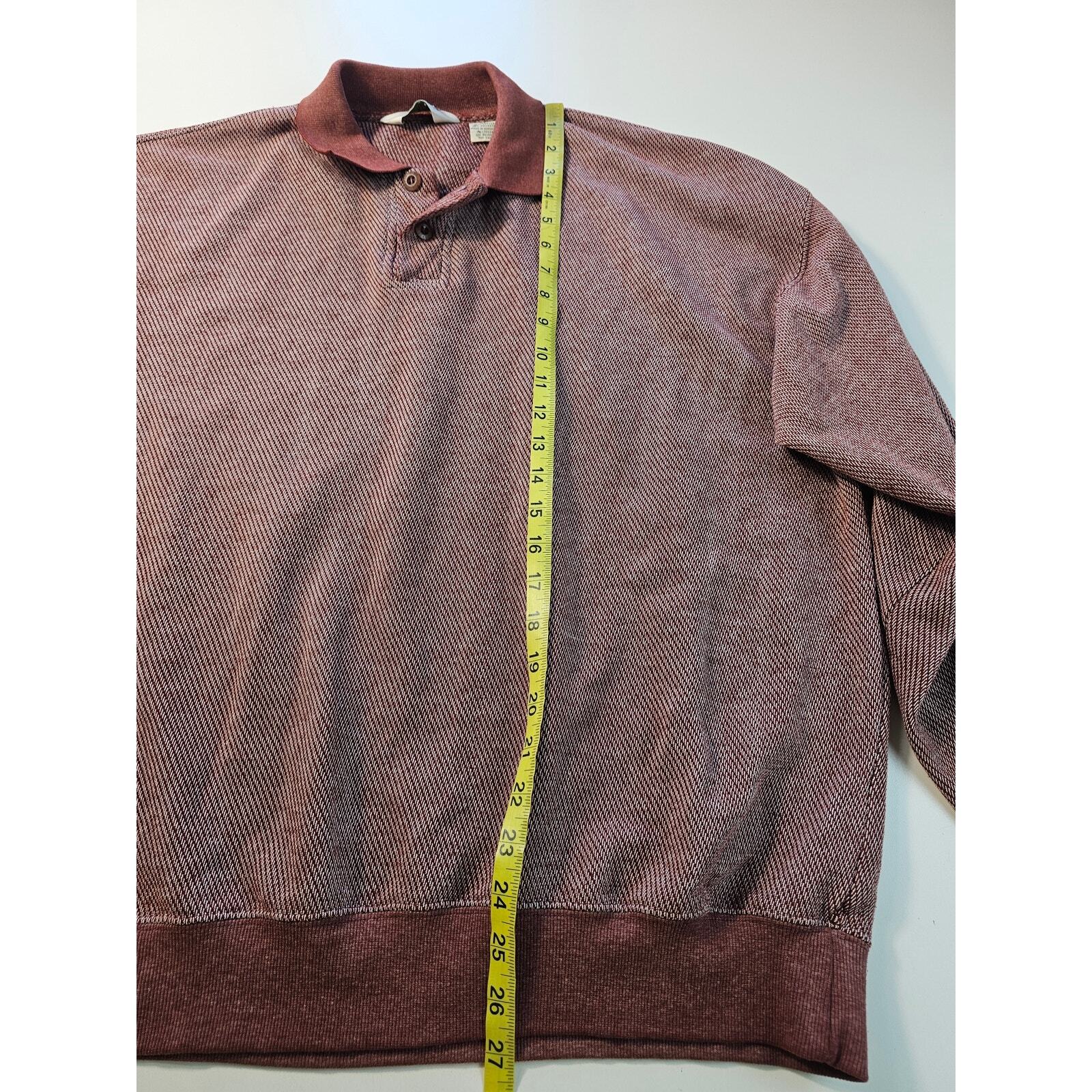 Vintage Orvis size red knit sweater banded bottom elbow patches winter mens XL ^