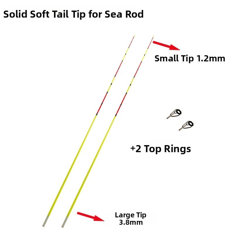 Fishing Rod Tip Flexible Fiberglass High Visibility Design Flexible Section