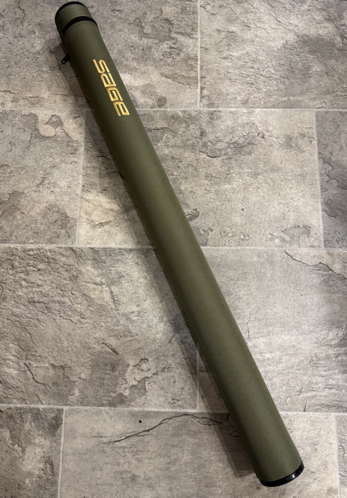 Sage Launch Rod 590-4 Fly Fishing Green Hard Canvas Zipper Tube *Case Only*