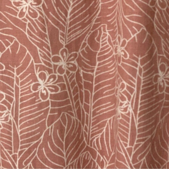 Orvis Dusty Red Linen Blend Floral Tank Dress M NWT VNeck Pocket Sleeveless Knee