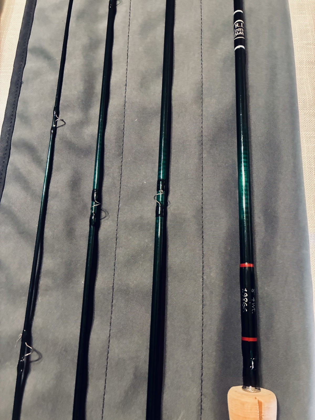 Winston Pure 8′ 4wt Fly Rod 4pc. CustomWinston cap and ring reel seat. Preowned