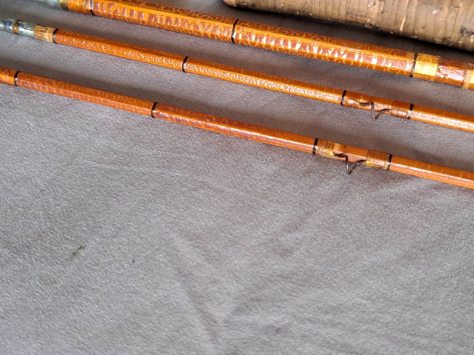 1930S USA DESIRABLE FLY ROD SOUTHBEND CROSS DOUBLEBUILT TUBE & ORIGINAL SOCK