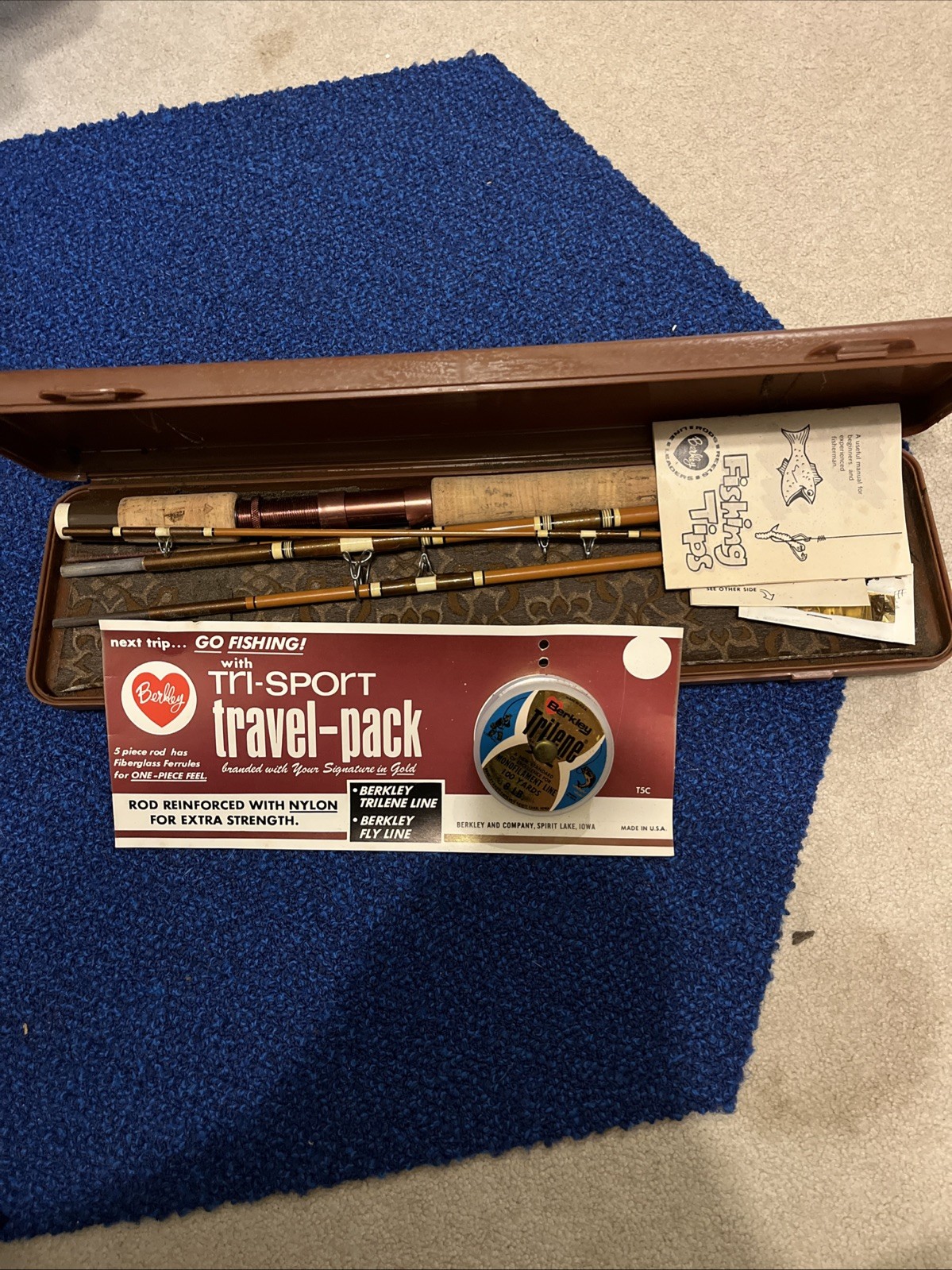 vintage Berkley tri-sport Travel-Pack Combination Fishing Rod set never used