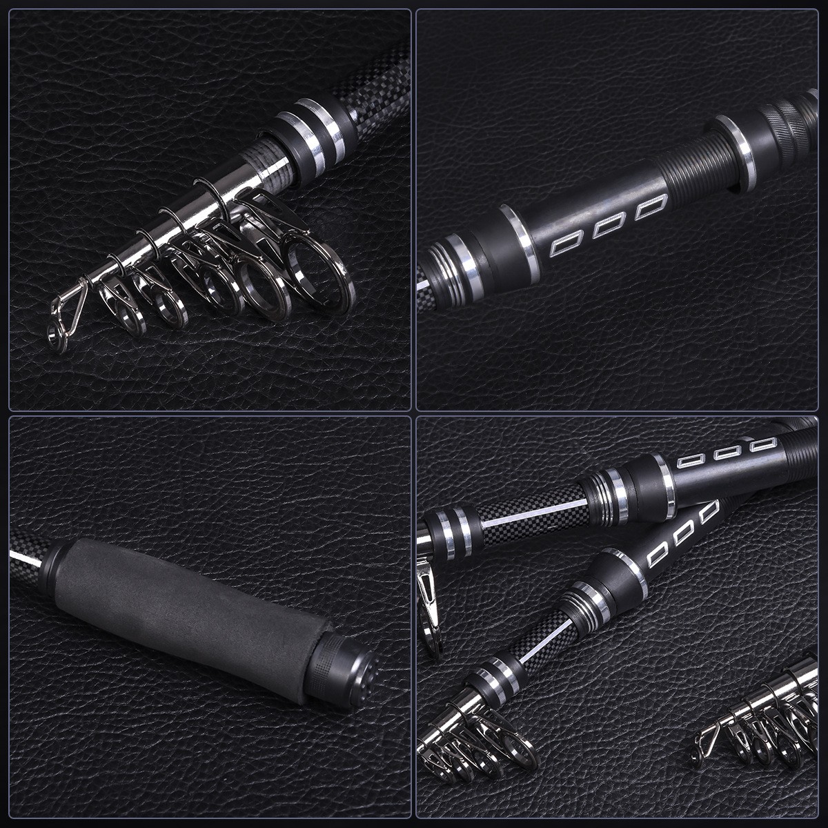 1.8M-3.0M Portable Telescopic Carbon Fiber Spining Rod Fishing Rod Sea Rod
