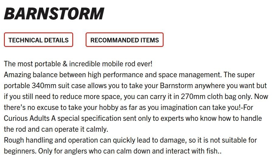 Major Craft Barnstorm Series Spinning Rod BSS 649L 9 Piece Travel (3237)