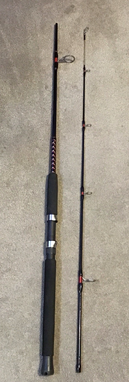 Shakespeare Ugly Stick 2pc 7’ Big Water Series 10/25lb Spinning Rod Lot S1