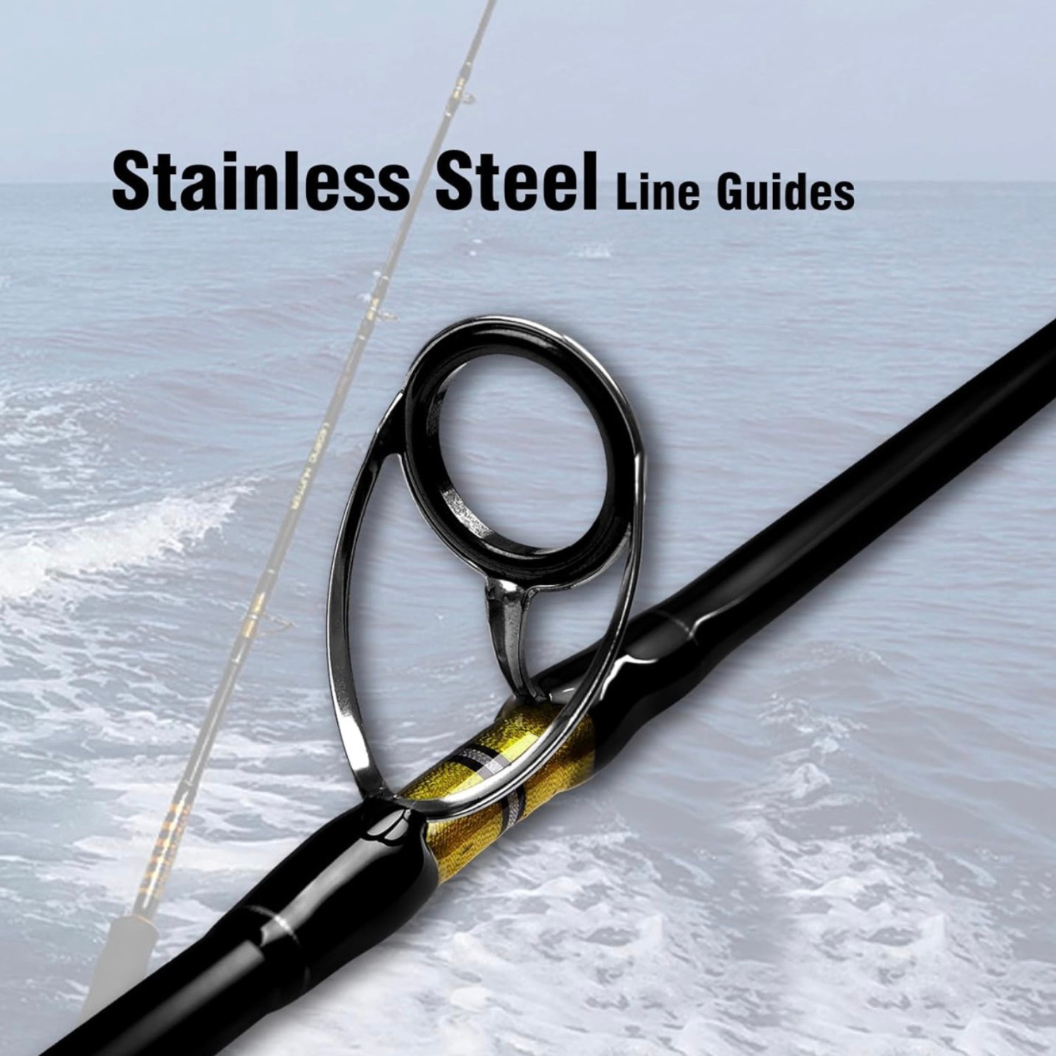 Fiblink 5’6″ Heavy Saltwater Jigging Spinning Rod 80-120lb Offshore Tuna Pole