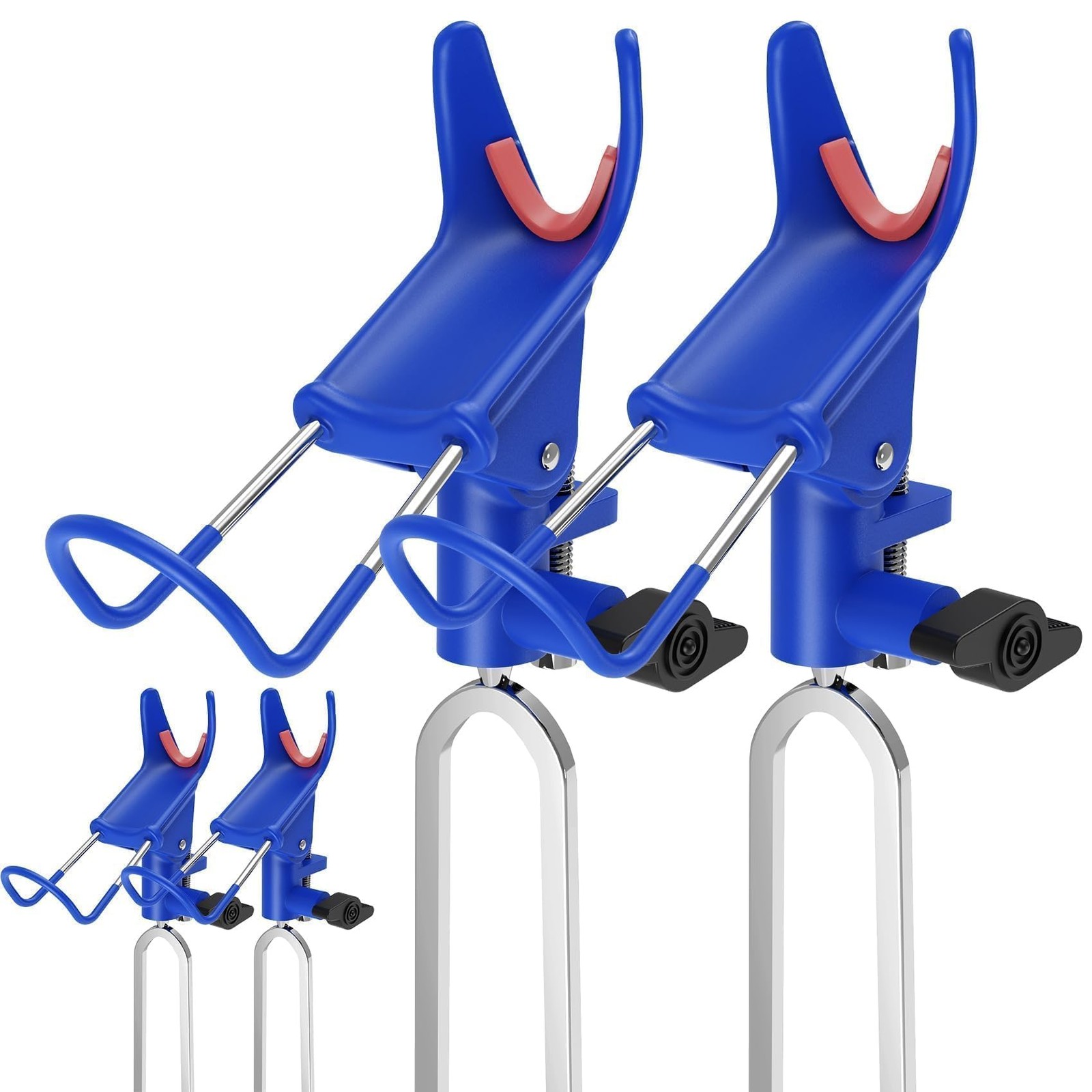 DZrudun Fishing Rod Pole Holder for Ground,Bank Fishing Rod Holder2/4 Pack,Upgra