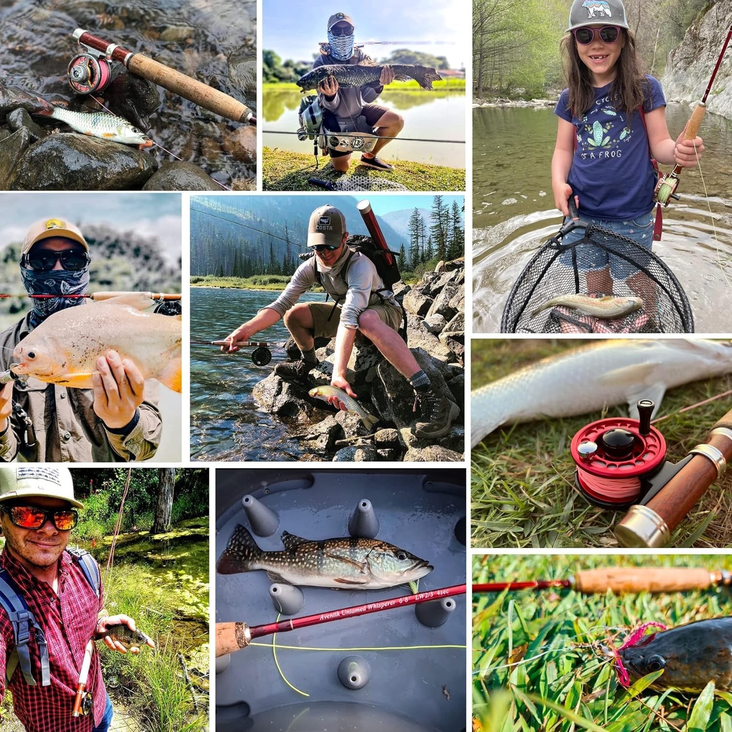 Whisperer Ultra Light Fly Fishing Rod, 6FT Fast Action Carbon Fiber – 4 Pieces