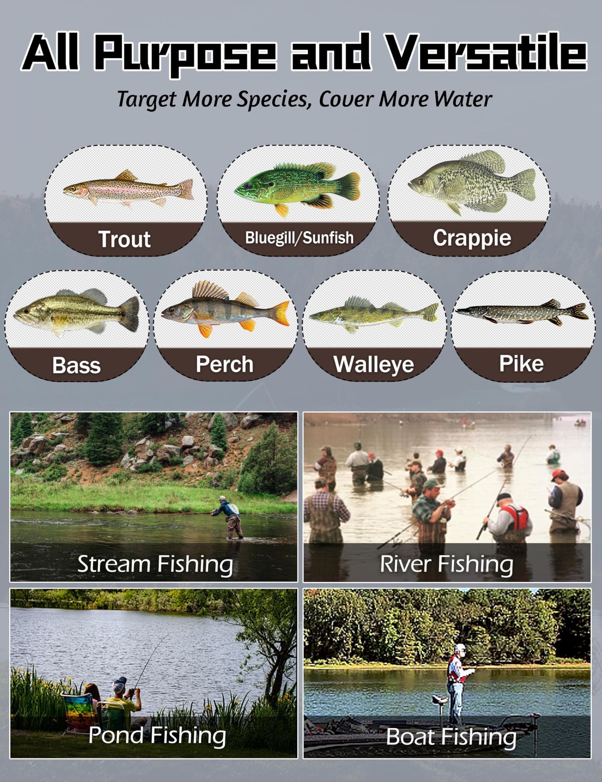 Littma Troutpanfish Ultralight Fishing Rod 2 Pcs Trout Crappie Panfish Micro