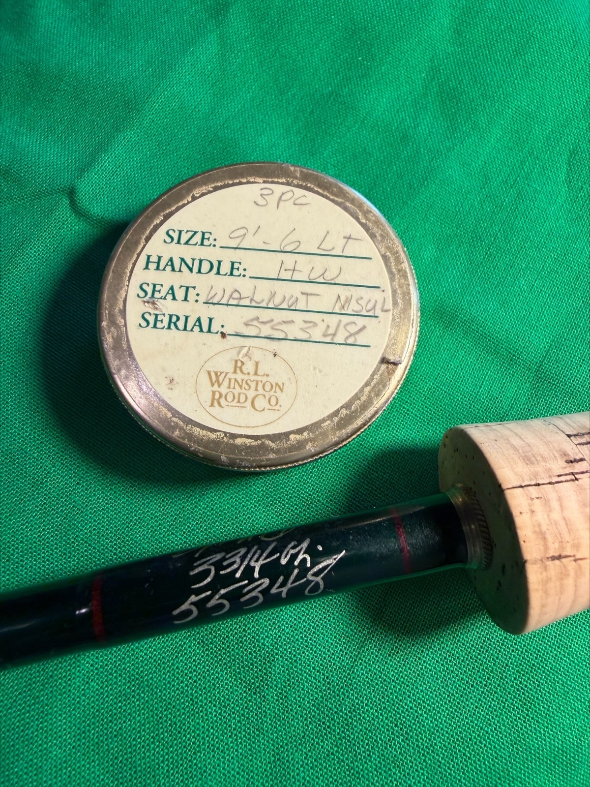 R.L. Winston LT 9′ 6wt 3 3/4oz 3 Pc Fly Rod – Near Mint! #55348