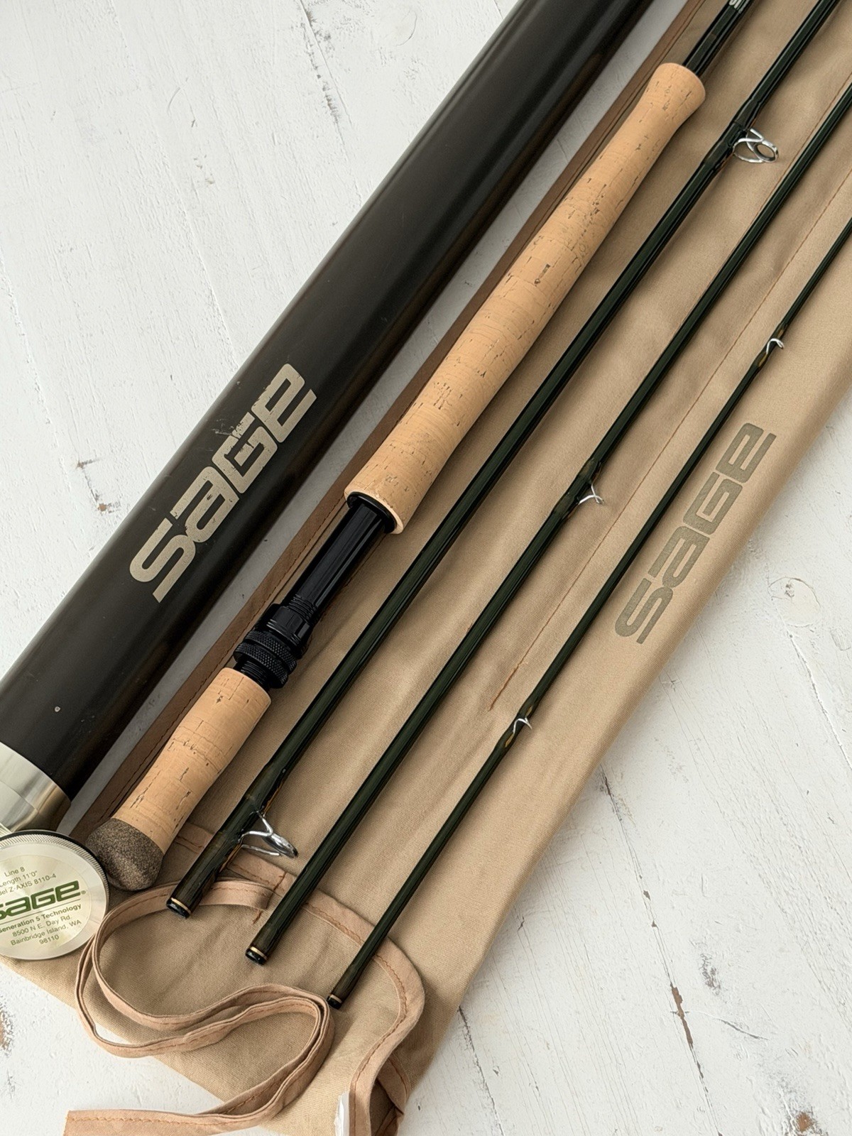 **BEAUTIFUL** 🔥 SAGE Z-AXIS Switch/Spey 8wt. 11’ft~4pc FlyRod!! ~LEGENDARY~ 🔥