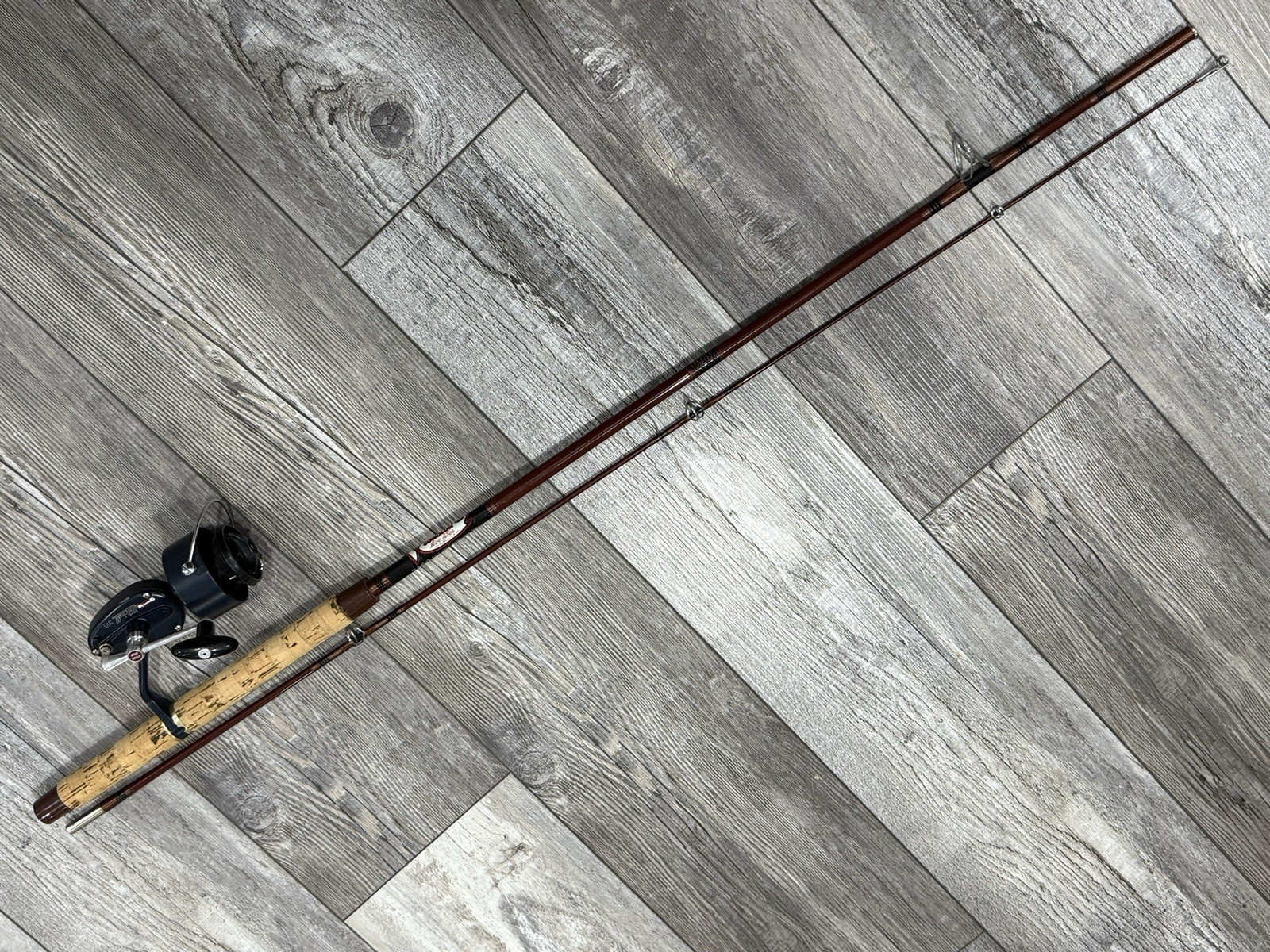 Vintage Garcia 2460 6 1/2′ 2 Piece Rod + Garcia Mitchell 510 Spinning Reel Combo