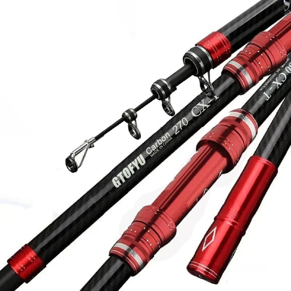 Telescopic Fishing Rod, Carbon Fiber Travel Surf Rod, Spinning Power Lure 2-9…