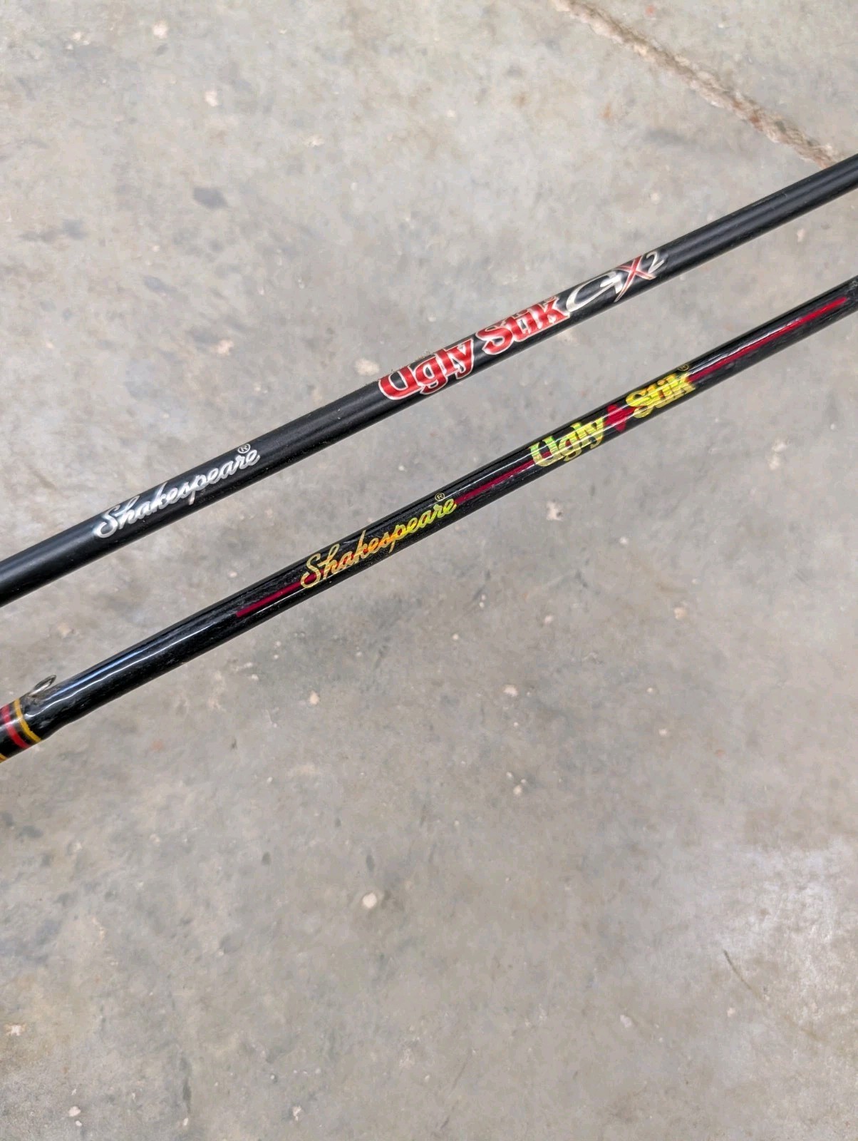 Lot of 2 Shakespeare Ugly Stiks. 5’0 UL GX2 & SPL 1100 4’8″ UL Rods Both 1 Piece