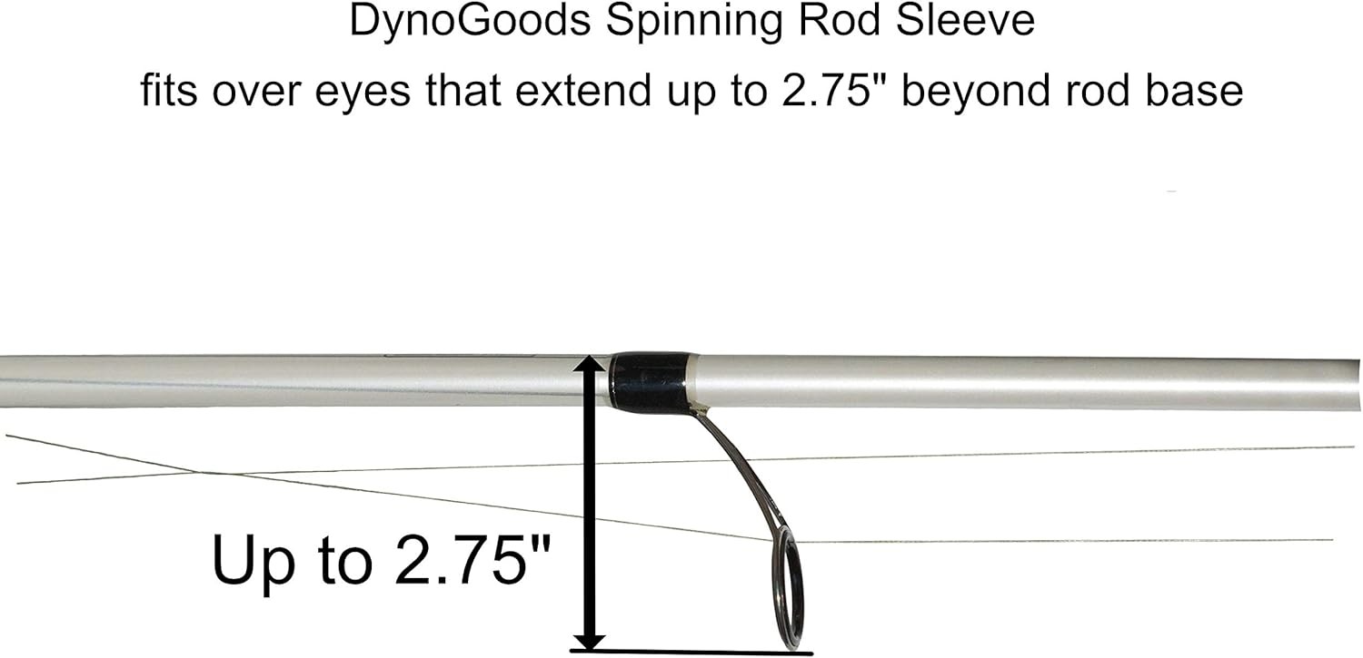 Fishing Rod Sleeve, 3 Pack, 7ft Spinning Protector/Rod Sock/Rod Black