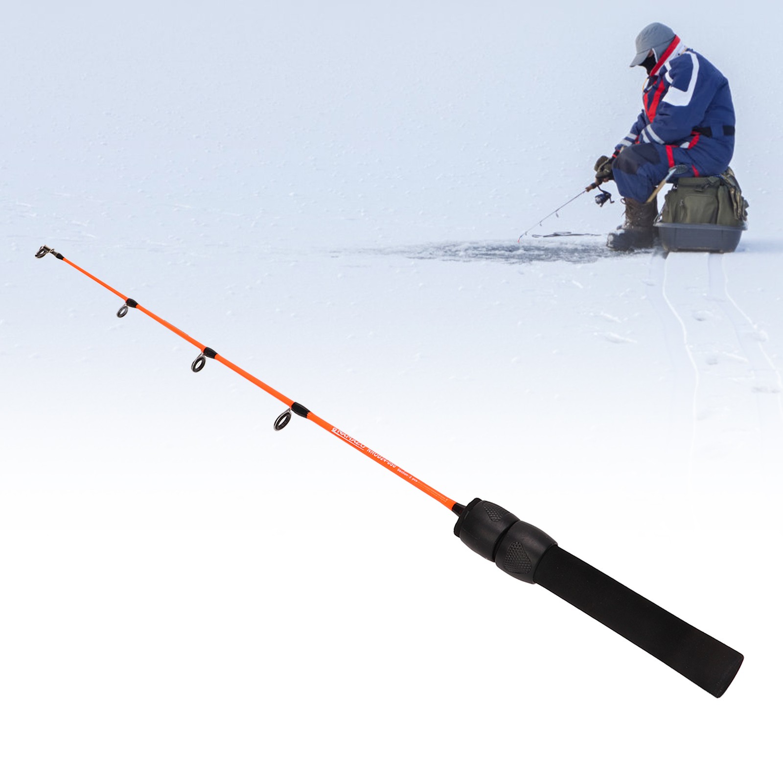 50cm Mini Ice Fishing Rod Short Ice Fishing Pole With EVA Anti Slip Handle
