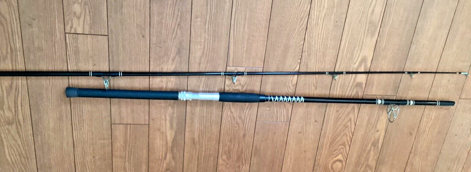 Vintage MASTER Black Series Fiberglass MODEL 5210 Spinning Rod 2 pcs. & 9 foot