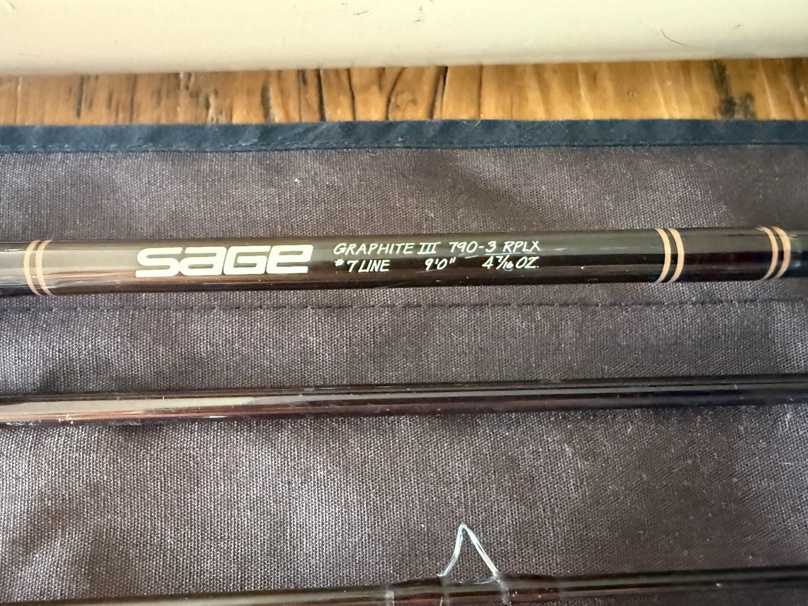 Sage Fly Rod Model GFL 790-3 RPLX Graphic III Ventage 3 Piece Fly Rod