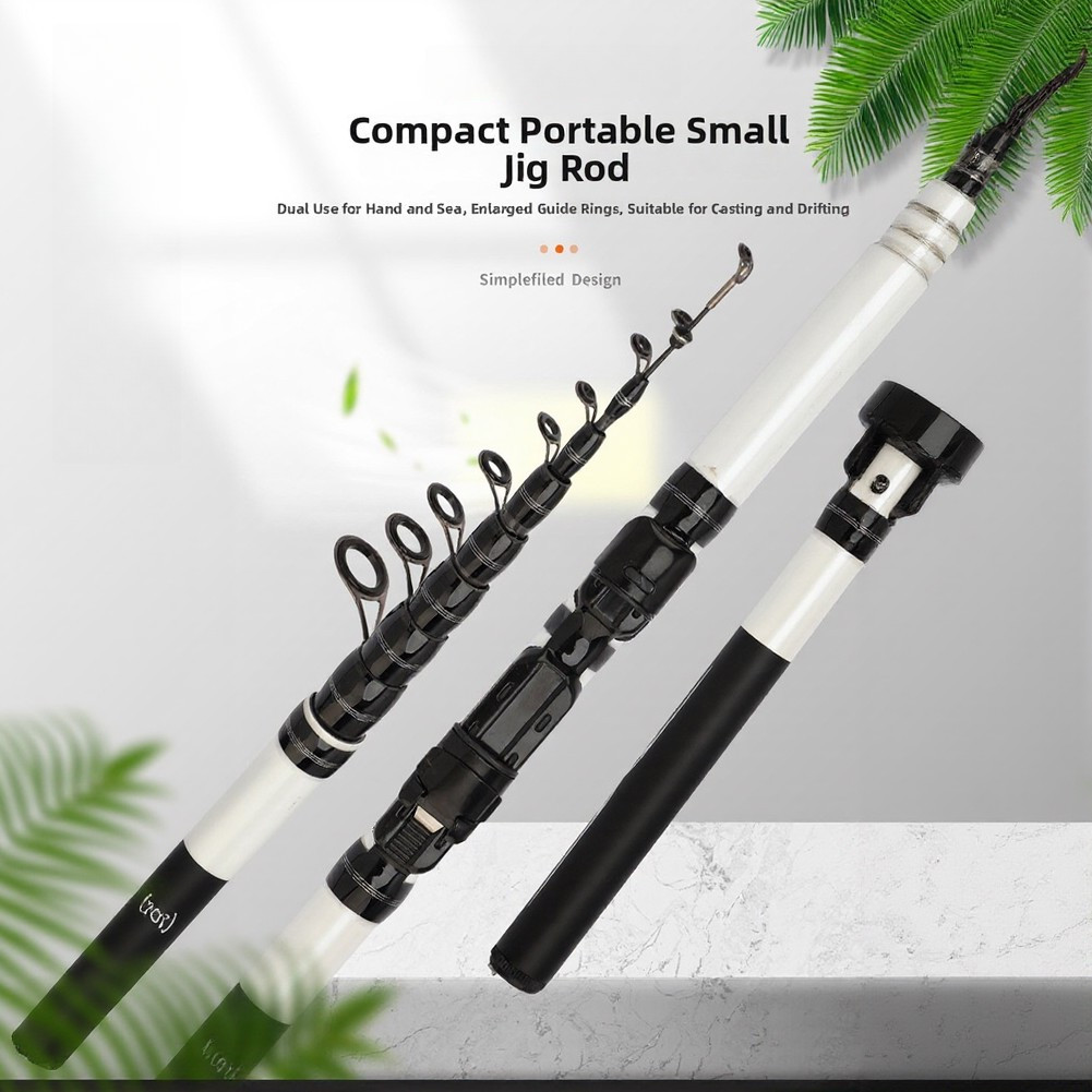 1.8m to 3.0m Telescopic Fishing Rod Carbon Fiber with Anti-Shedding Guide Rings