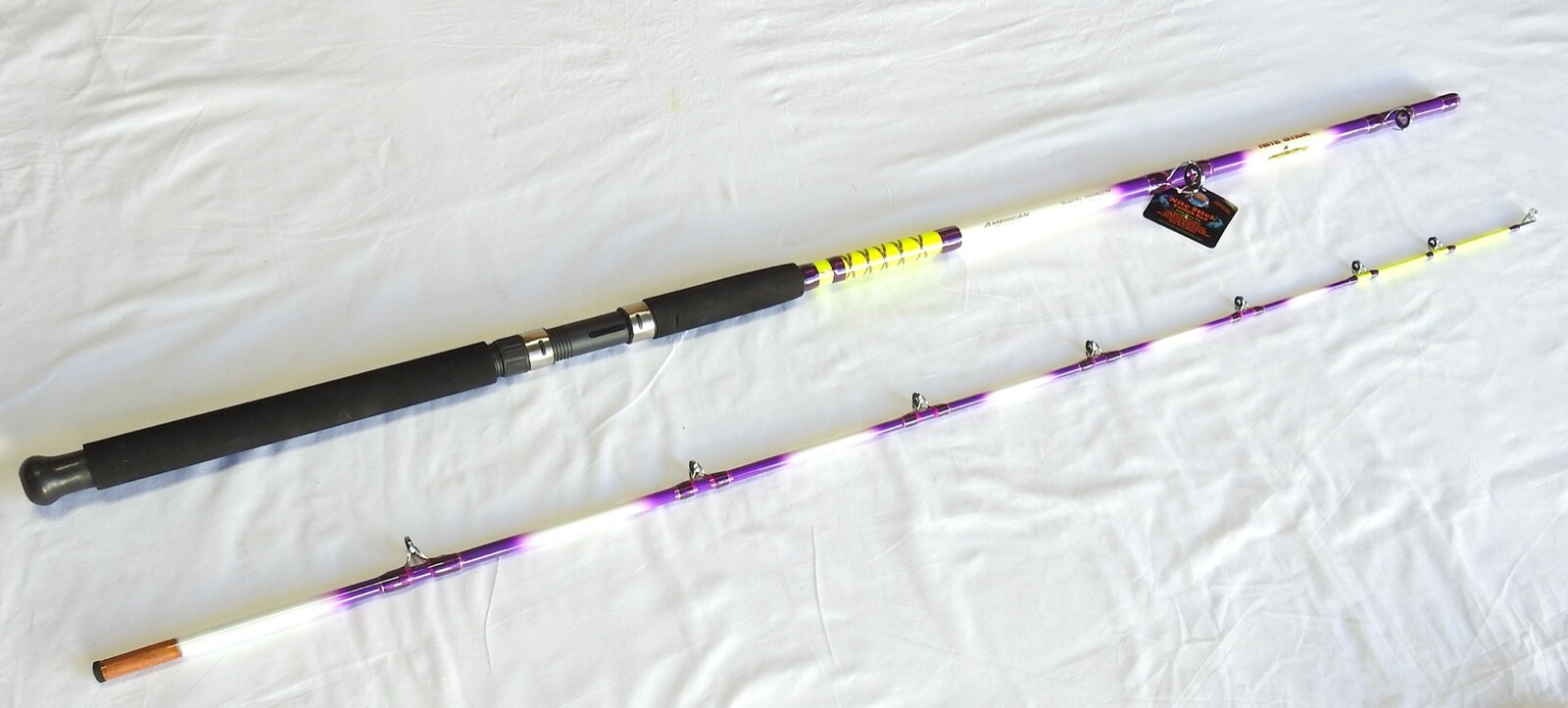 Nite Stick Catfish Casting Rod 9′ 2PC Glow Tip Purple