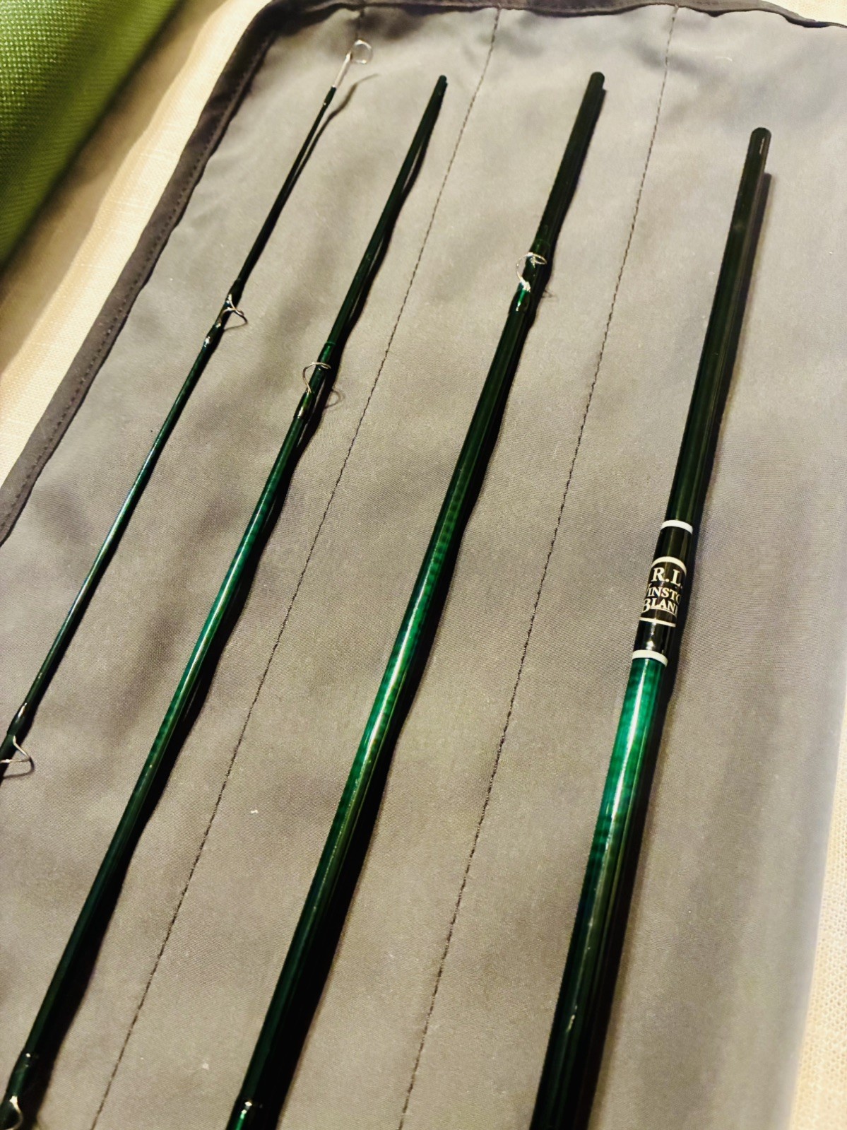Winston Pure 8′ 4wt Fly Rod 4pc. CustomWinston cap and ring reel seat. Preowned