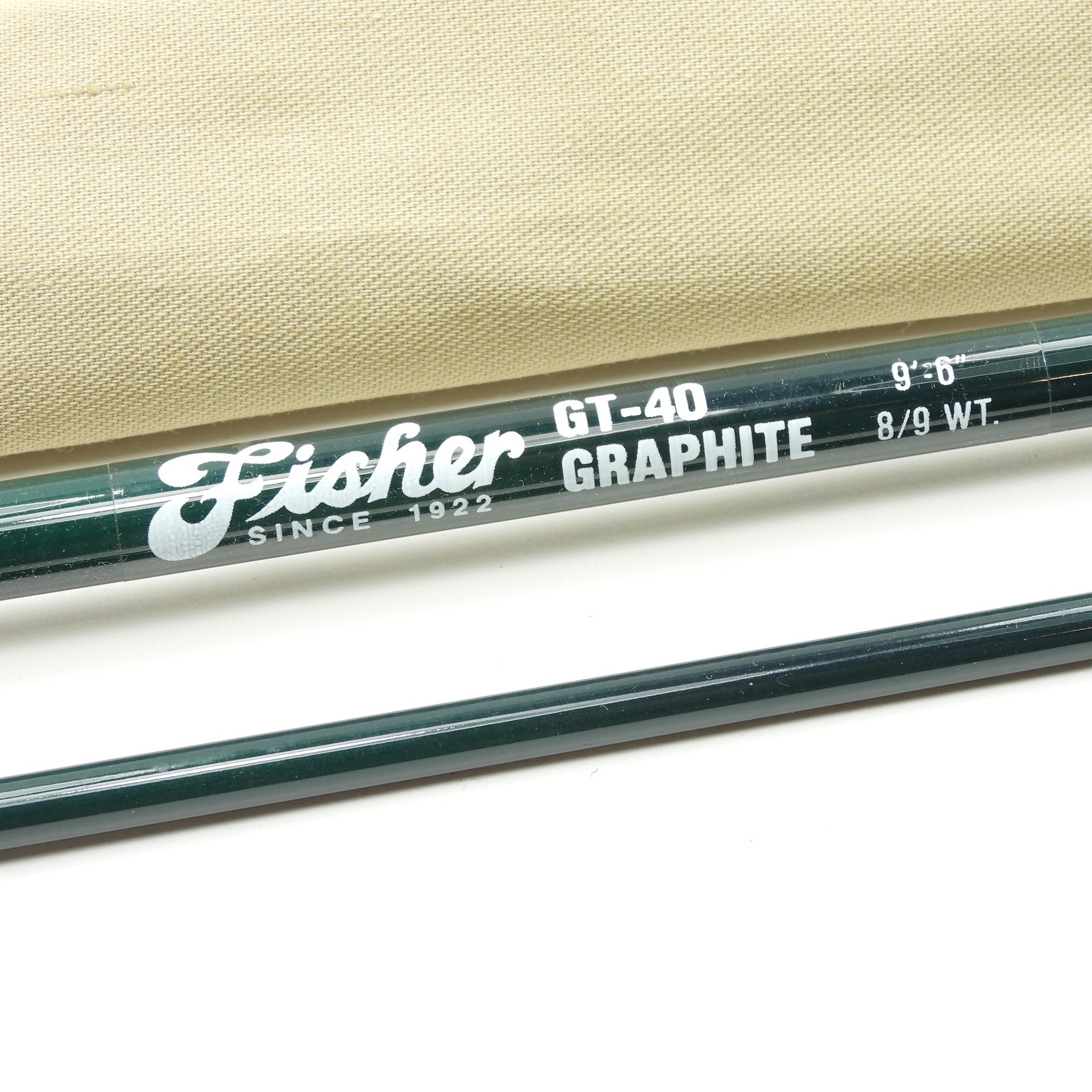 Fisher GT-40 Graphite Fly Fishing Rod. 9’ 6”. 8-9wt. W/ Sock.