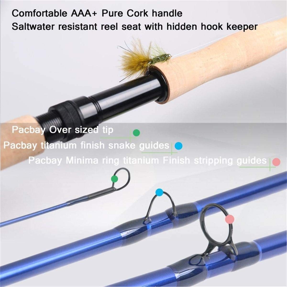 M MAXIMUMCATCH Predator Saltwater Fly Rod 4 Piece 9′ 9 Weight Fishing