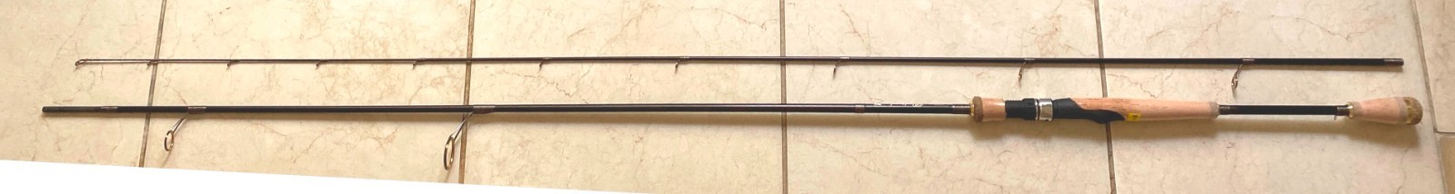 High modulus Graphite Trout Spin Rod – 2 section 9’0″ – Light Guides -New