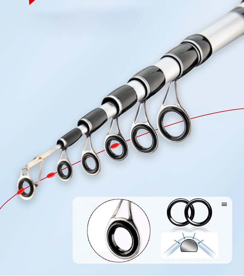 Hard Telescopic Fishing Rod Long Casting Pole Carbon Fiber 1.5m-2.4m Fast Pole