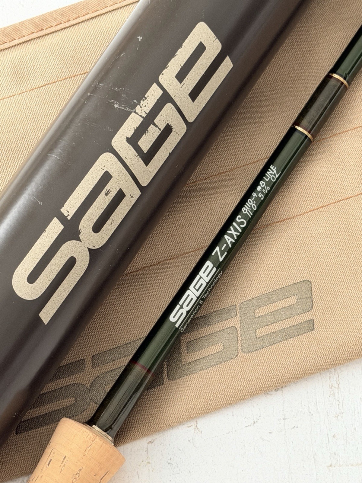 **BEAUTIFUL** 🔥 SAGE Z-AXIS Switch/Spey 8wt. 11’ft~4pc FlyRod!! ~LEGENDARY~ 🔥
