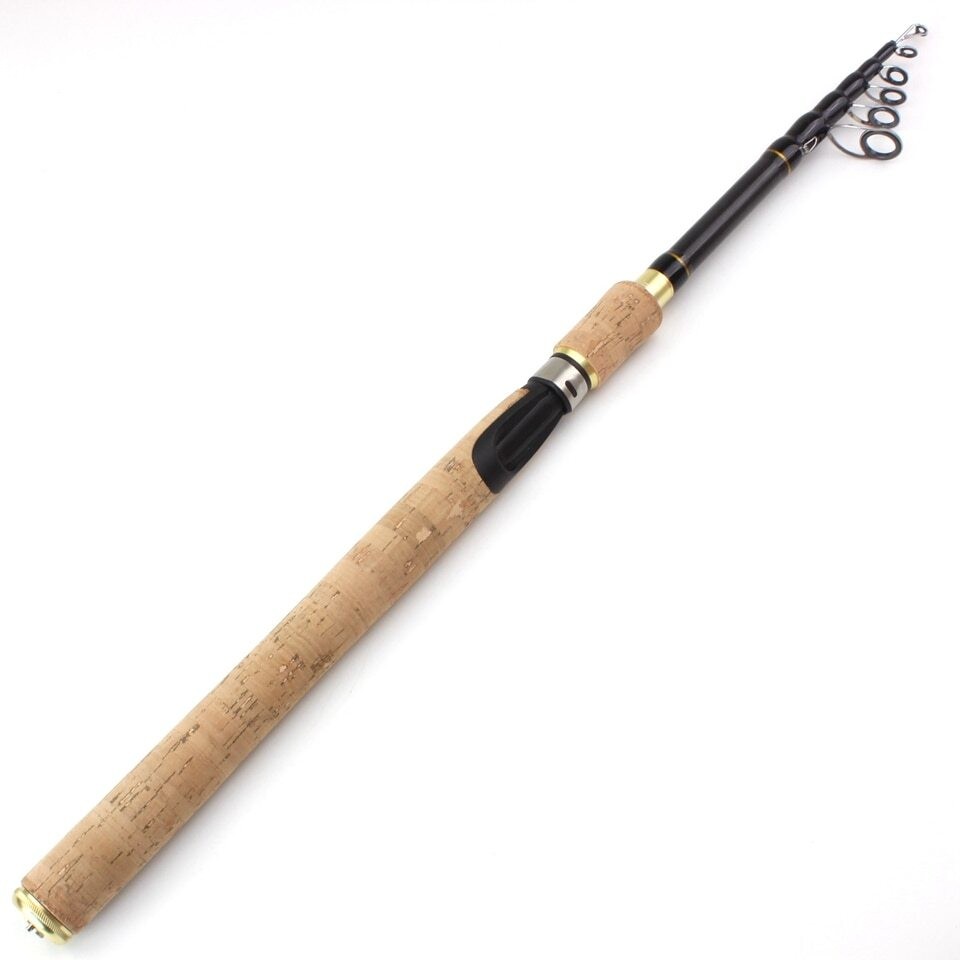 1.8m2.1m2.4mSpinning Fishing Rod M power Hard Telescopic Carbon Fiber new