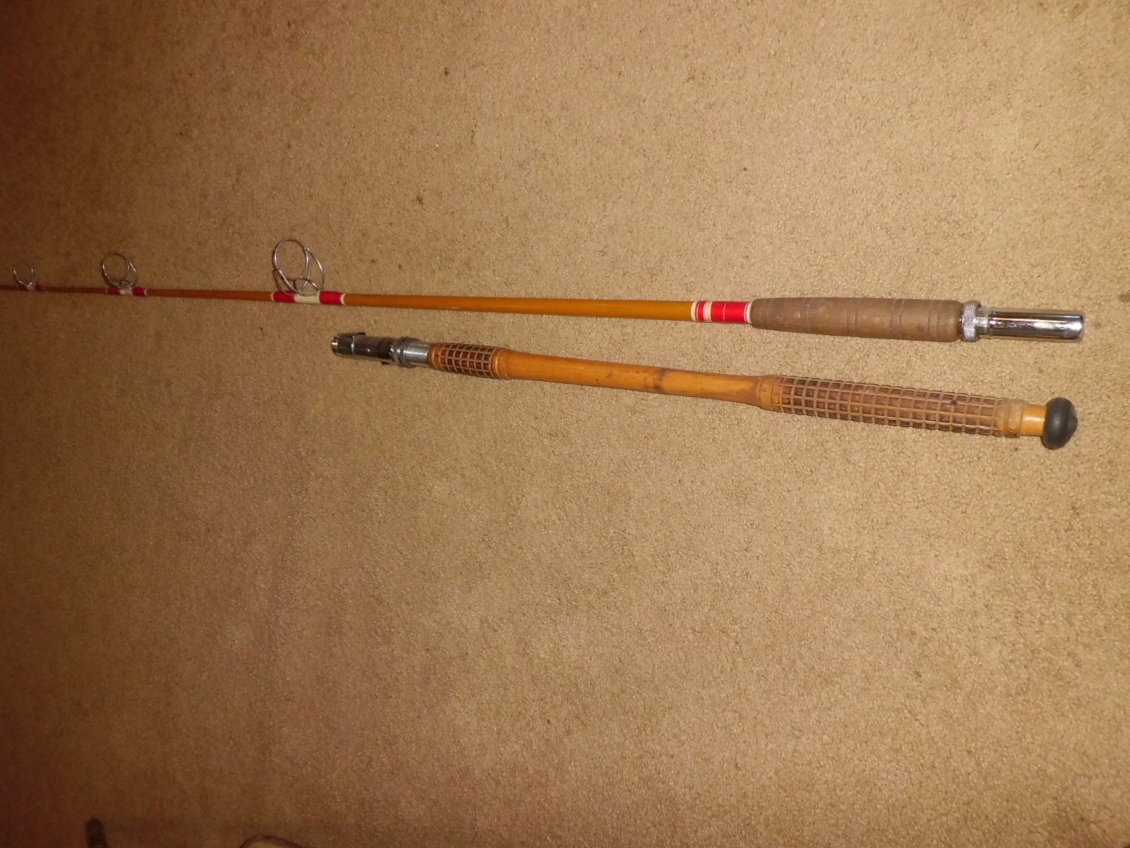 Vintage Custom Lamiglas Spinning Heavy Surf 9′ Rod made in USA- 30 lb test