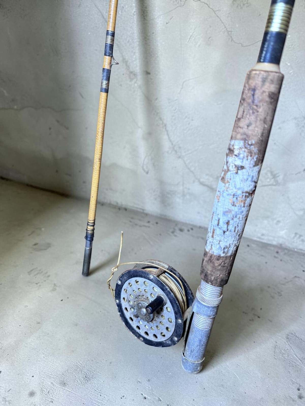 Vintage USA Martin Tuffy 2 Piece Fly Rod No 3-017 Line Wt 8 (8’ 5”) & Reel #66