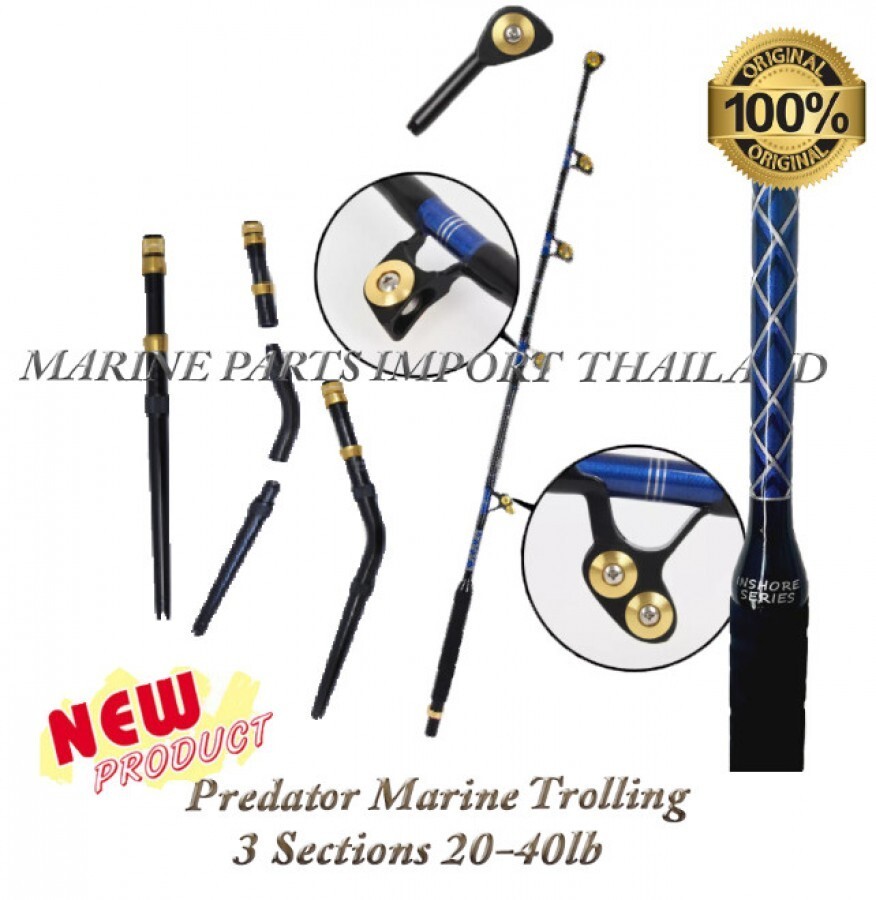 Rod Fishing Troling 20-40lb 3 sections