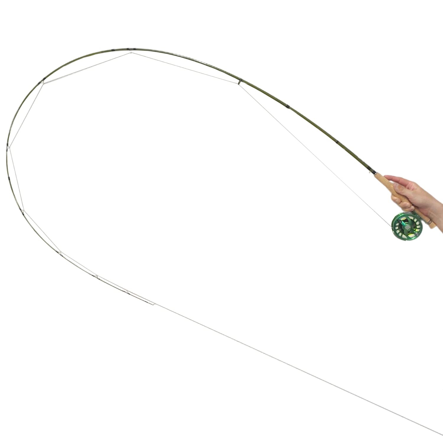 River Peak Super GLASS Fiberglass Fly Fishing Rod Clear 7’6″ #3/4