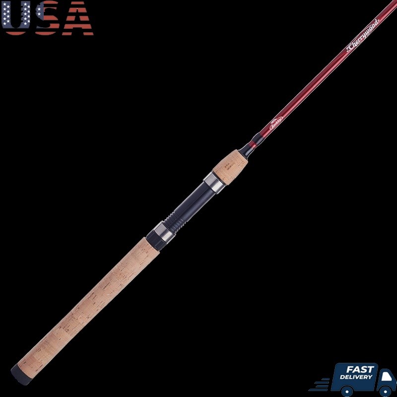 Cherrywood HD 7ft Spinning Rod Medium Power Fast Action Cork Handle Fishing Gear