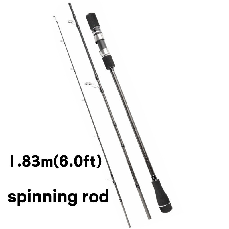 Boat Fishing Rod 3 Section Carbon Portable Travel Slow Jigging Rod Fast Spinning