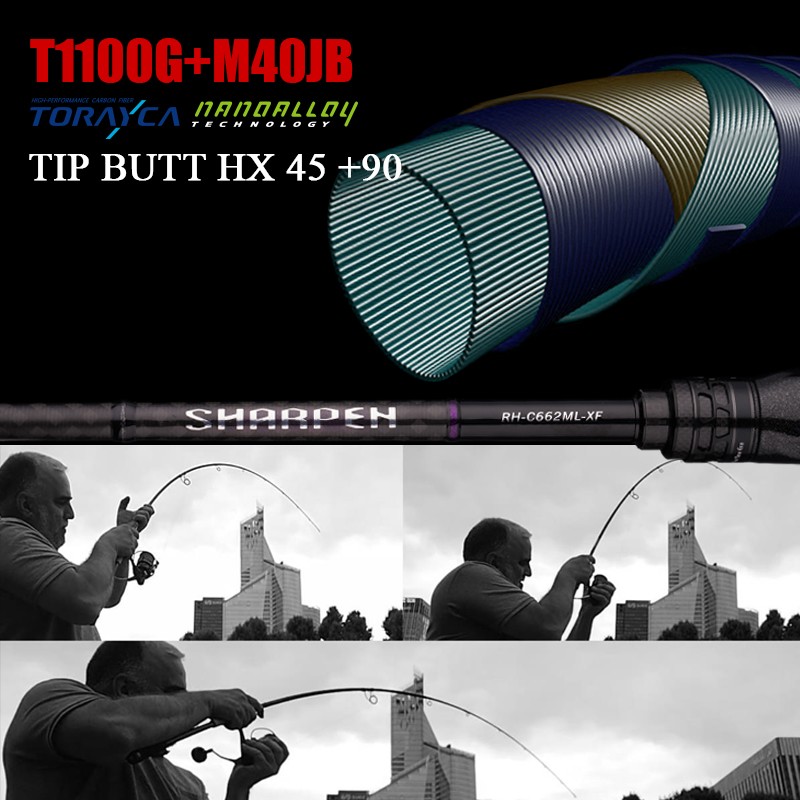 PURELURE SHARPEN Universal Travel Spinning Casting Lightweight Portable Lure Rod