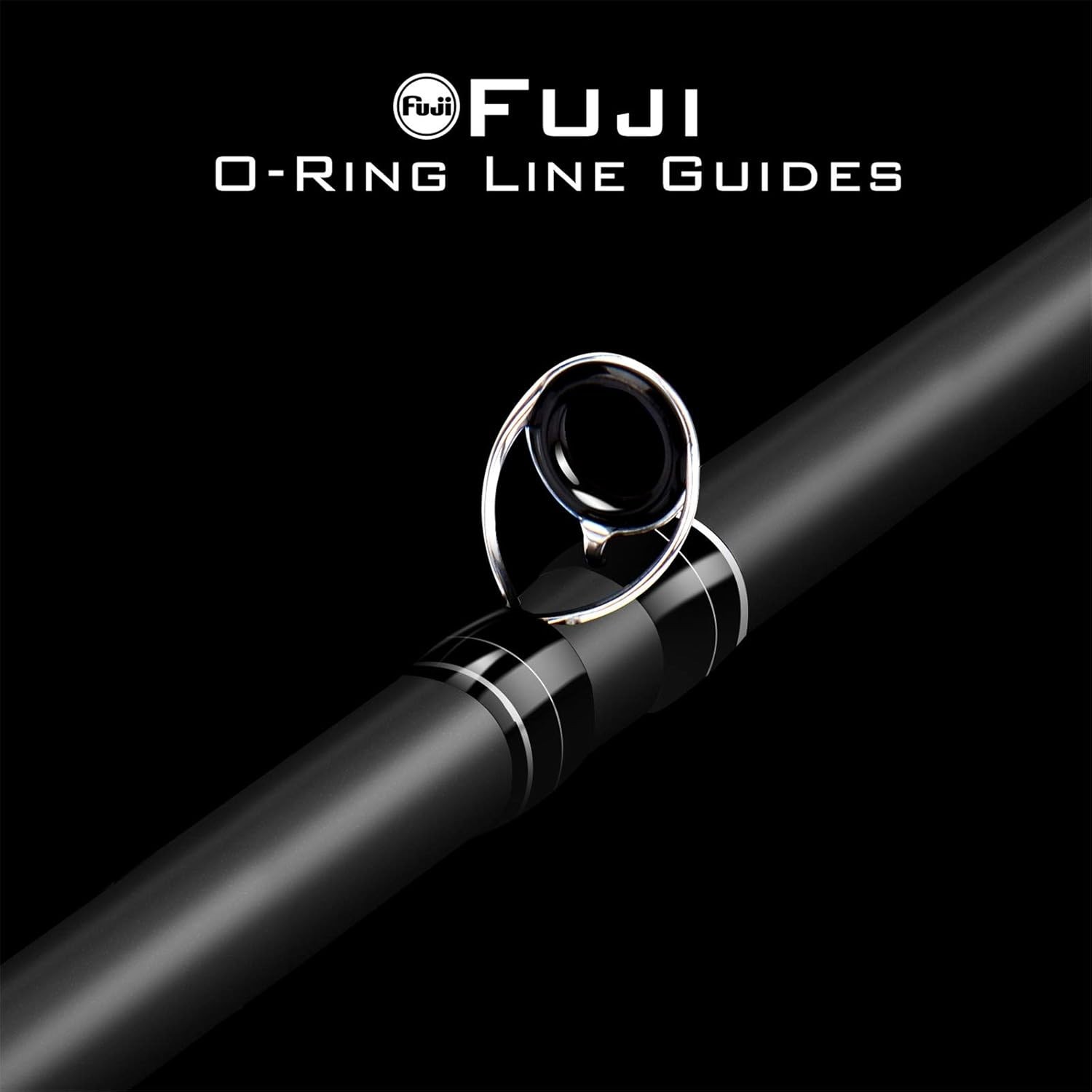 Casting Fishing Rod 2pc 6’6″ Medium Heavy Fast Action Carbon Fiber Fuji Guides
