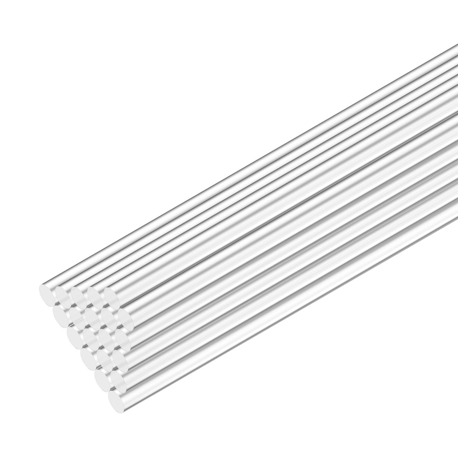 20 PCS Clear Acrylic Round Dowel Rods Plastic Stick 11.81×0.12 Inch 300x3mm