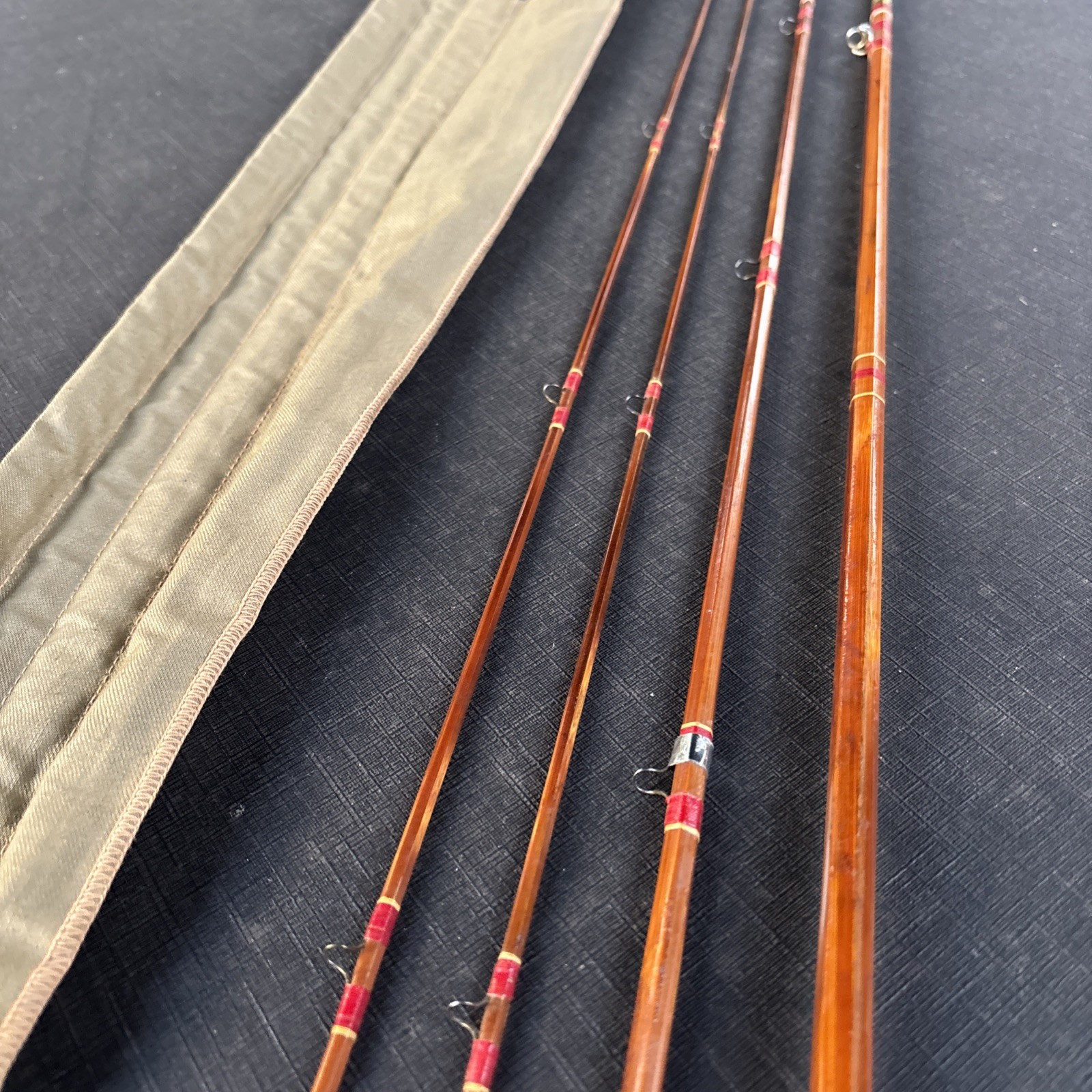 Vintage South Bend 346 Bamboo Fly Rod 8 1/2’ HDH or D W/ Sock
