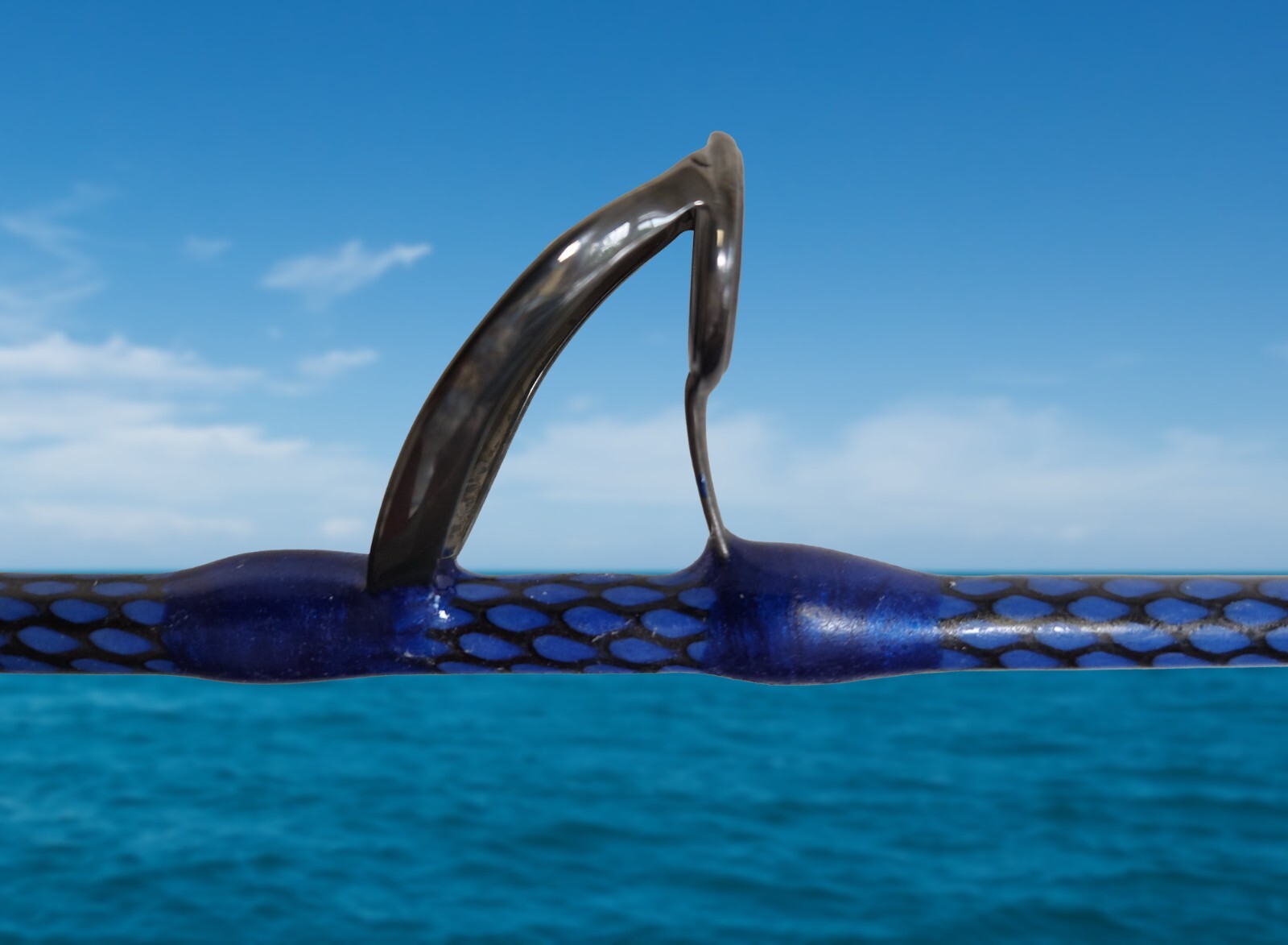 Custom Fishing Rod with Real Alligator Skin Grips and Awesome Paint Job