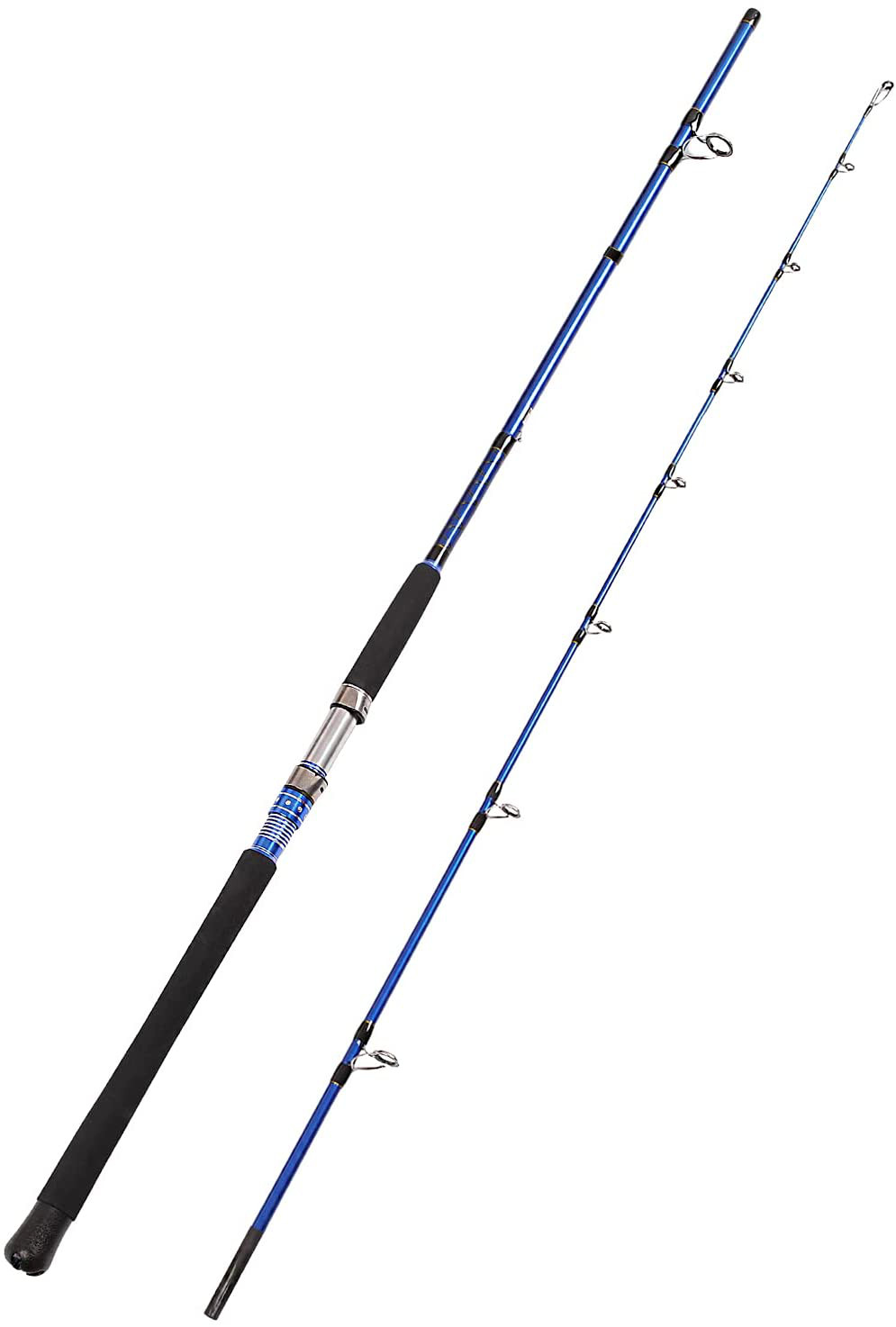 2-Piece Saltwater Spinning Fishing Rod Offshore Heavy Graphite Portable Travel