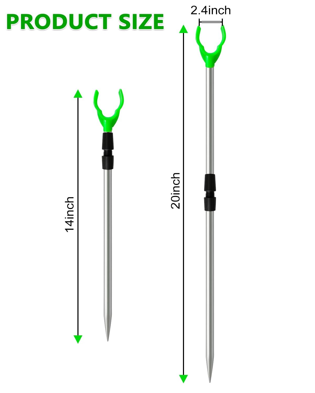 Fishing Rod Holder, Adjustable Telescopic Pole Telescopic, Black
