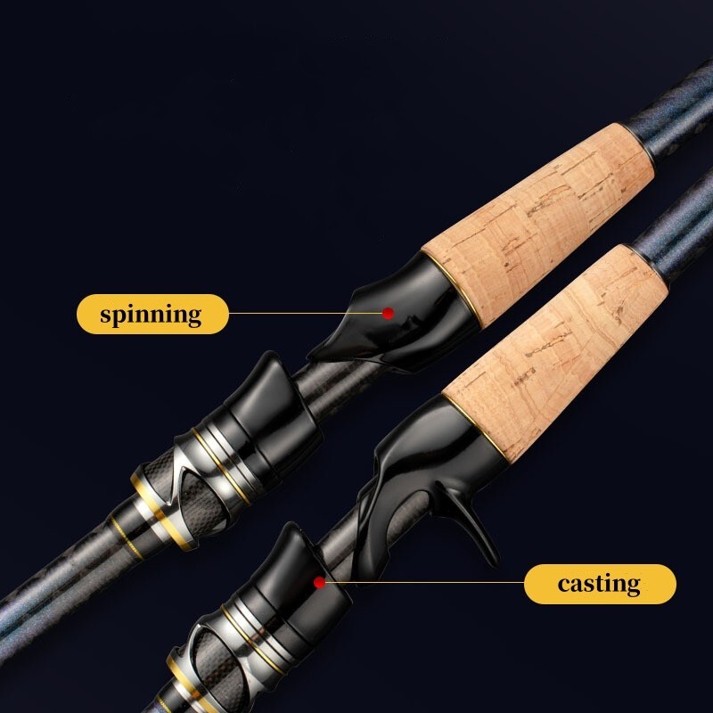 Portable Fishing Rod 1.5m/1.68m/1.8m Spinning Casting Rod Carbon Fiber Rod Bass