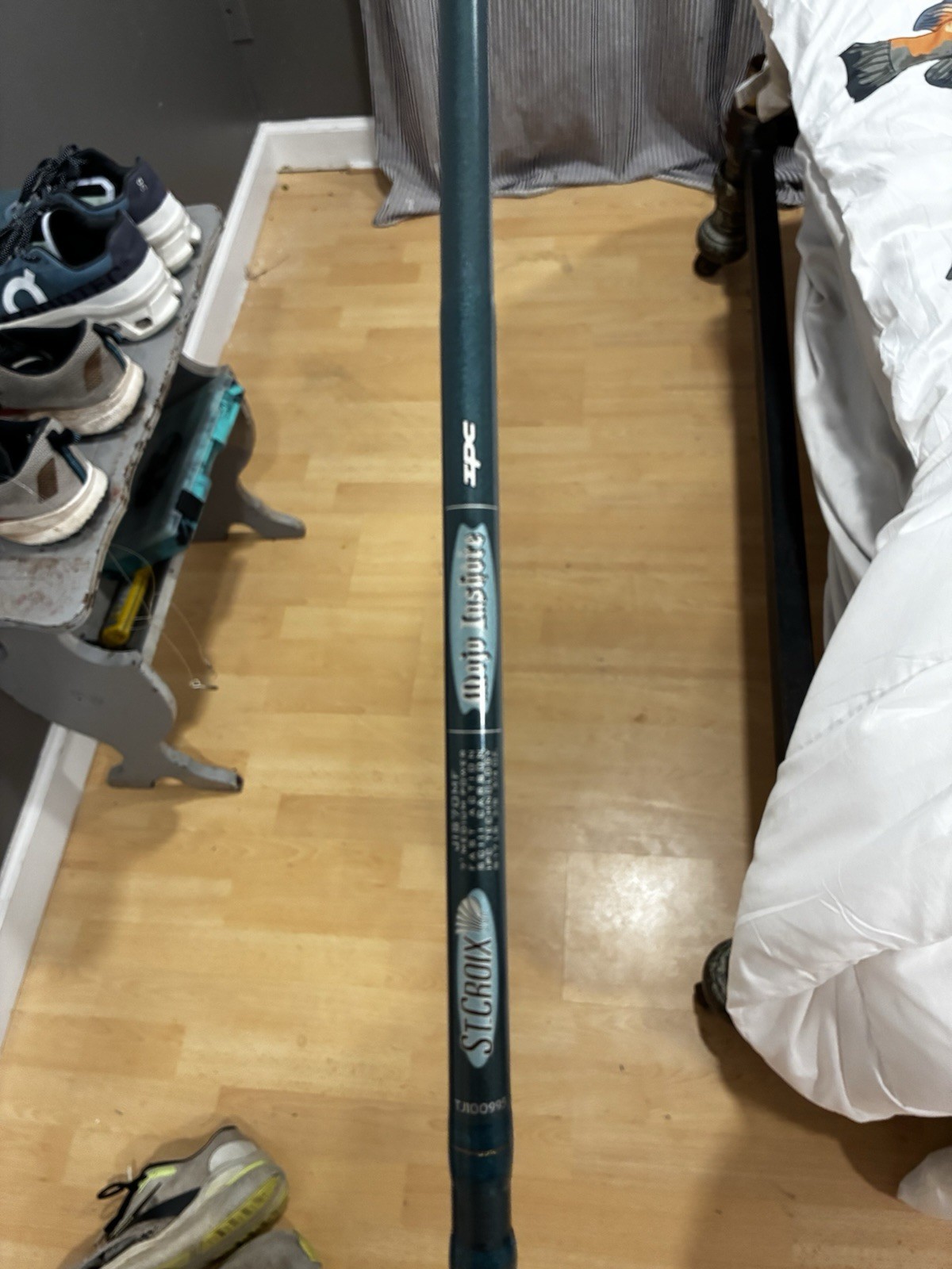 7 Foot St.croix Fast Action Zero Scratches Rubber Piece Missing On The Top Eye